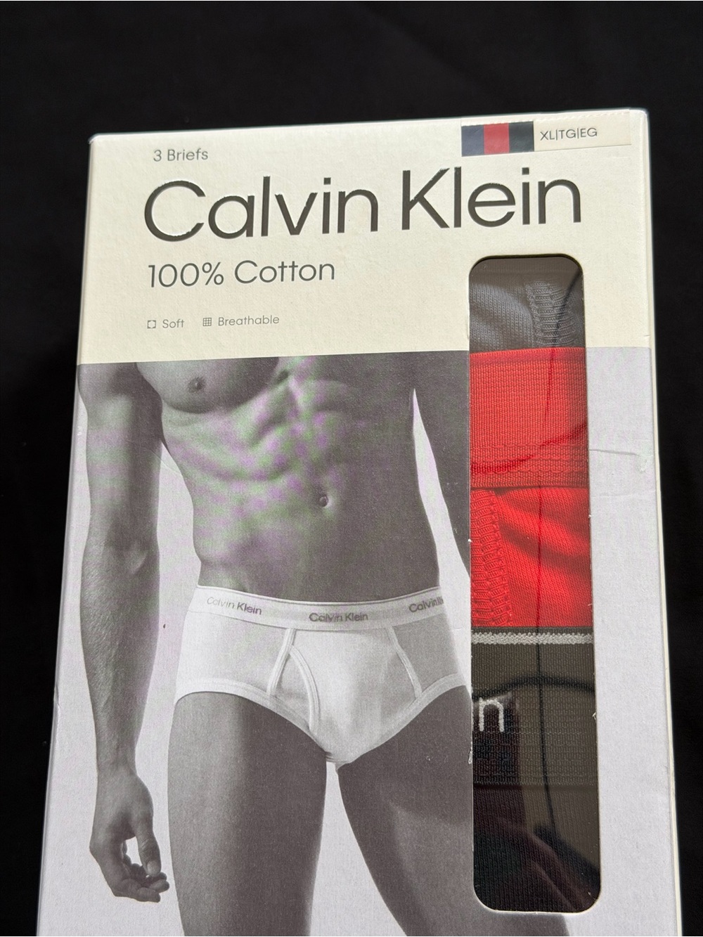 Calvin Klein Men’s 100% Cotton Briefs - Red (3 Pack) size XL